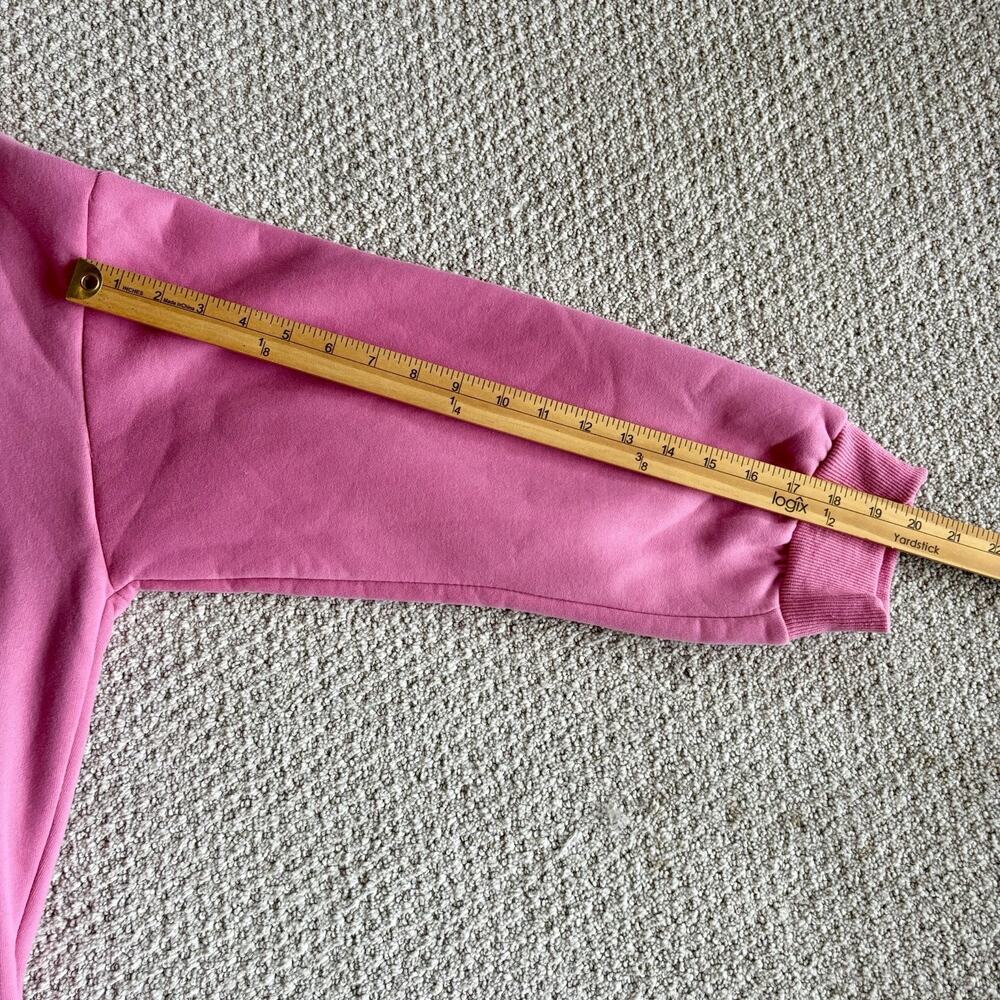 Sugar Thrillz Dolls Kill 2X Pink Lace Collar Sweatshirt Cottagecore Coquette - Picture 7 of 11
